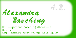 alexandra masching business card